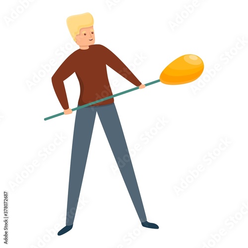Handicraft glass blower icon. Cartoon of handicraft glass blower vector icon for web design isolated on white background