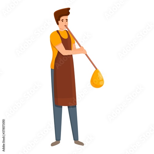 Adult glass blower icon. Cartoon of adult glass blower vector icon for web design isolated on white background