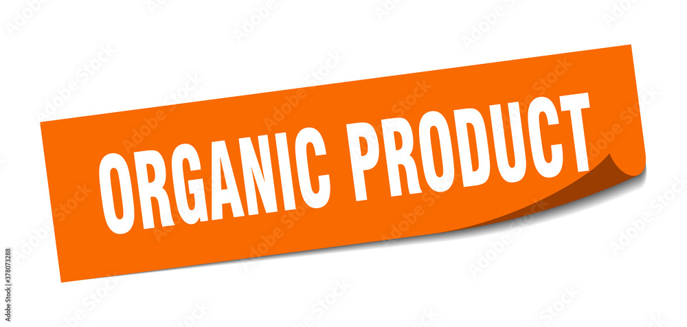organic product sticker. square isolated label sign. peeler organic product sticker. square isolated label sign. peeler