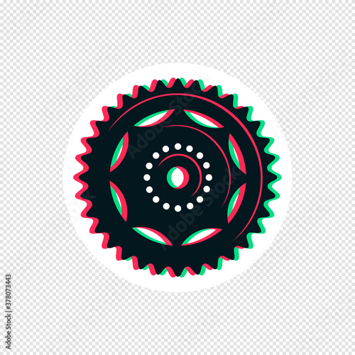 Bike chainring sticker design