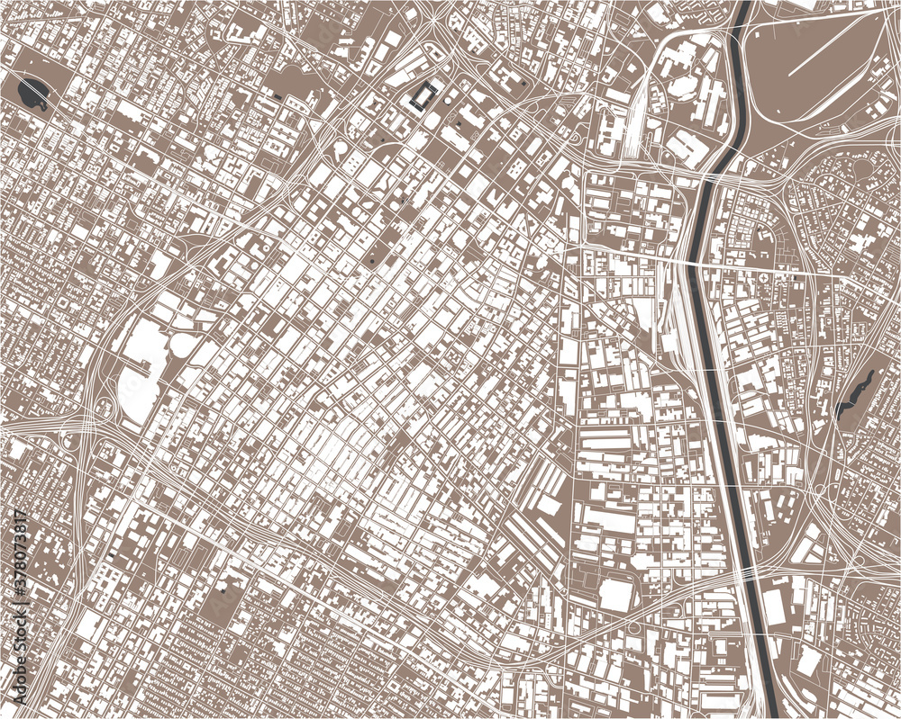 Fototapeta premium map of the city of Los Angeles, USA