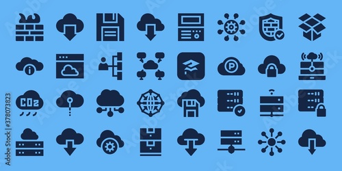 Modern Simple Set of computing Vector filled Icons photo