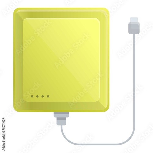 Phone power bank icon. Cartoon of phone power bank vector icon for web design isolated on white background