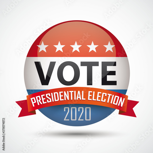 Vote Button Presidential Election 2020