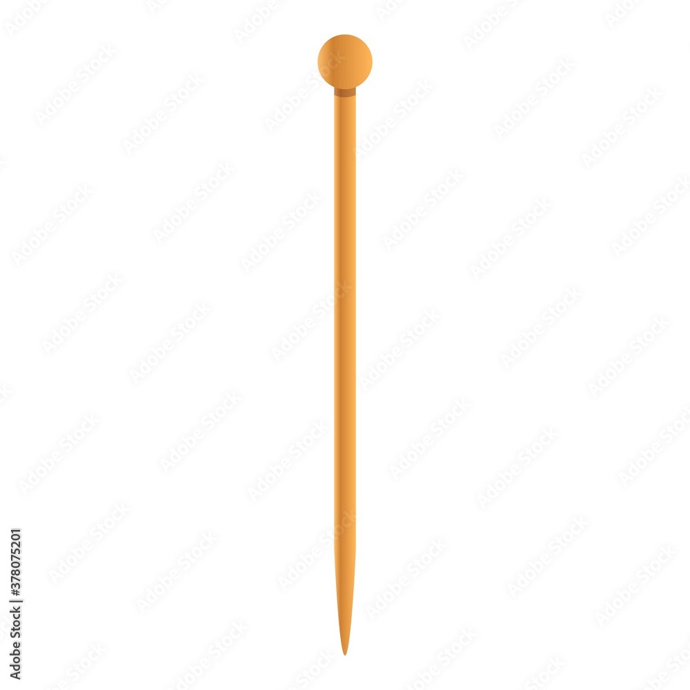 Toothpick accessory icon. Cartoon of toothpick accessory vector icon for web design isolated on white background Toothpick accessory icon. Cartoon of toothpick accessory vector icon for web design isolated on white background
