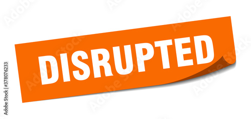 disrupted sticker. square isolated label sign. peeler