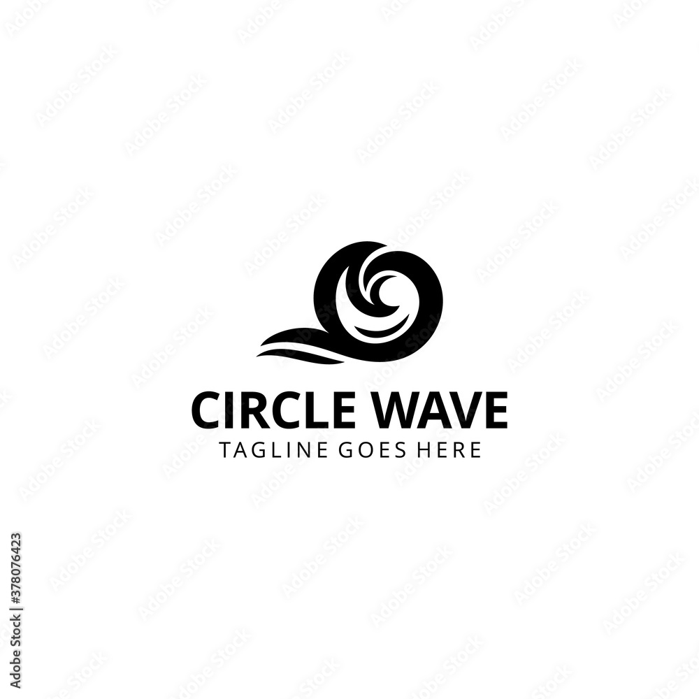 Creative illustration luxury abstract sea water wave Logo icon Template