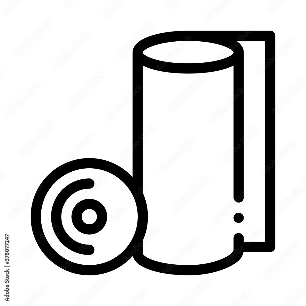 paper napkin roll icon vector. paper napkin roll sign. isolated contour symbol illustration paper napkin roll icon vector. paper napkin roll sign. isolated contour symbol illustration