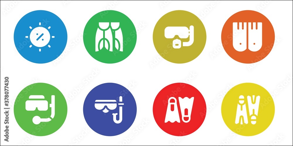 snorkel icon set snorkel icon set