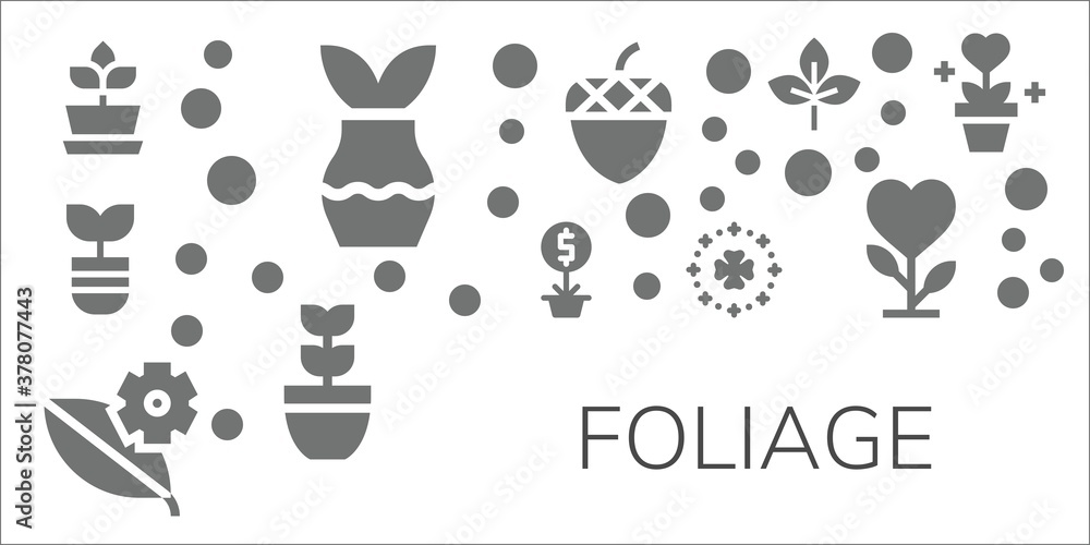 foliage icon set foliage icon set