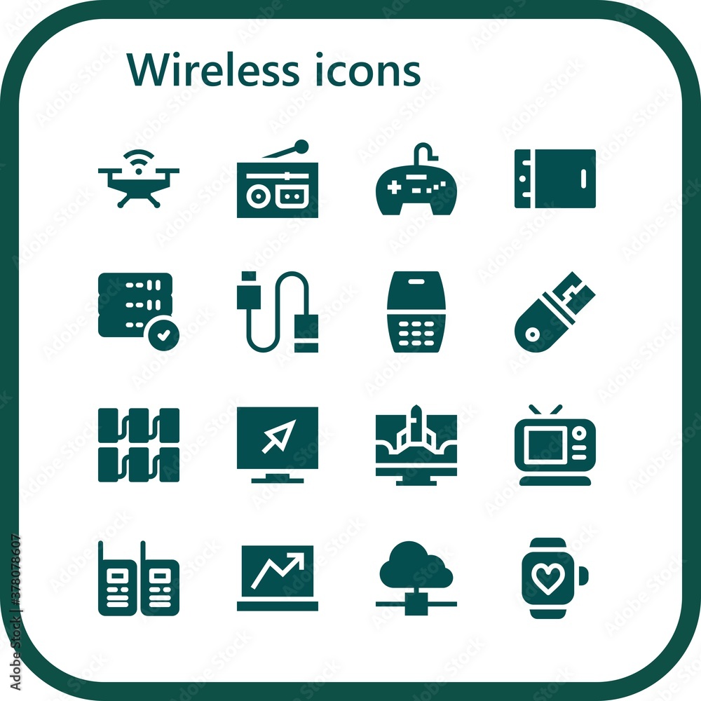 wireless icon set wireless icon set
