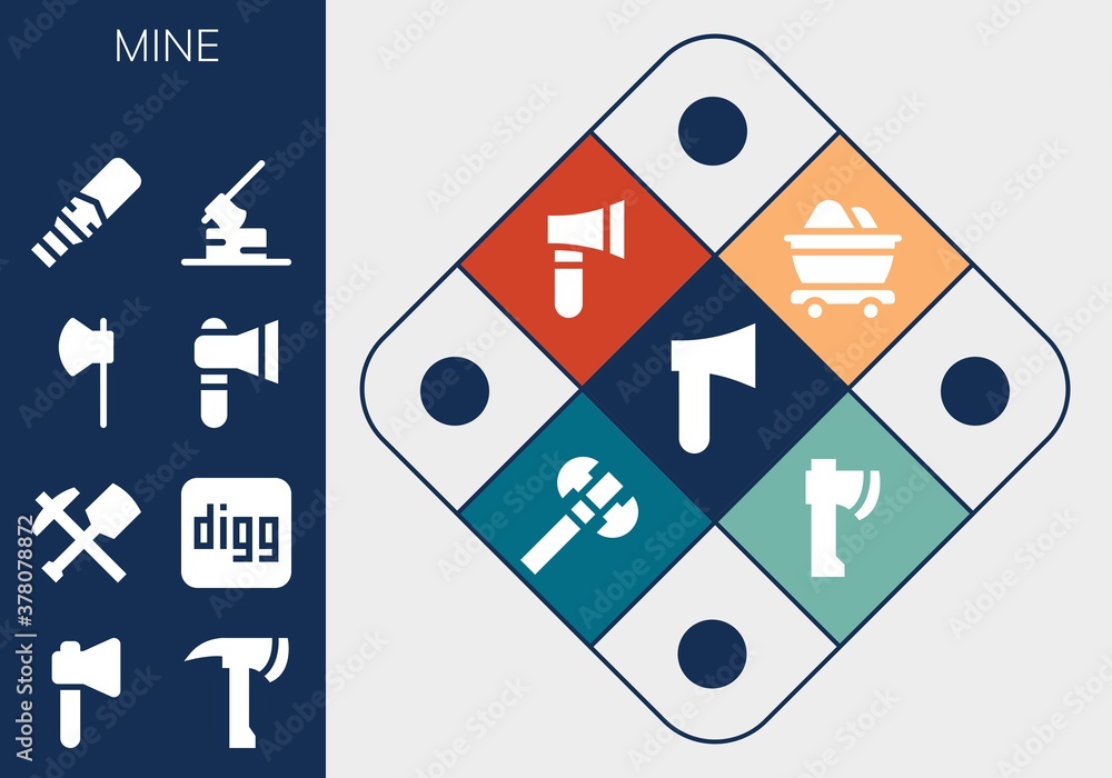 mine icon set mine icon set