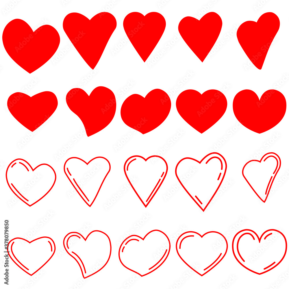 Heart icon vector set. love illustration sign collection. valentine's day symbol. Heart icon vector set. love illustration sign collection. valentine's day symbol.