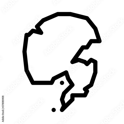 nothern pole icon vector. nothern pole sign. isolated contour symbol illustration