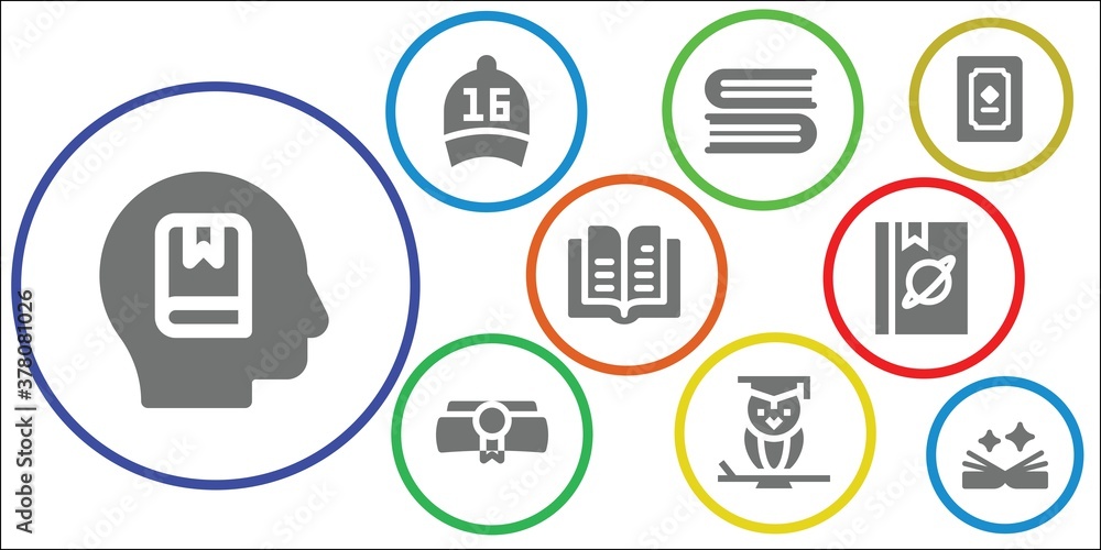 Modern Simple Set of learning Vector filled Icons Modern Simple Set of learning Vector filled Icons