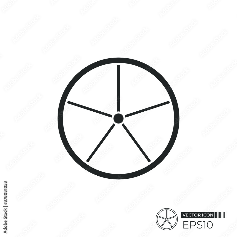 Wheel icon. Vector icon design isolated. Usable for packaging element, sign, and logo Wheel icon. Vector icon design isolated. Usable for packaging element, sign, and logo