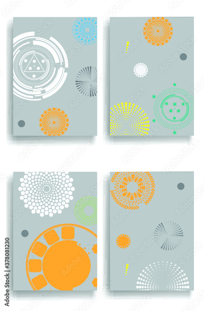 Trendy cards design . Minimal modern style . Geometric pattern . Motion wallpaper element. For web and mobile app, paper art , brochure , poster, booklet