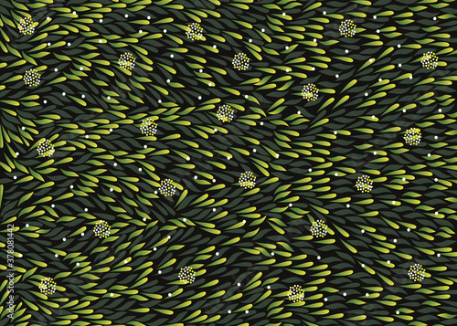Green leaves seamless texture background