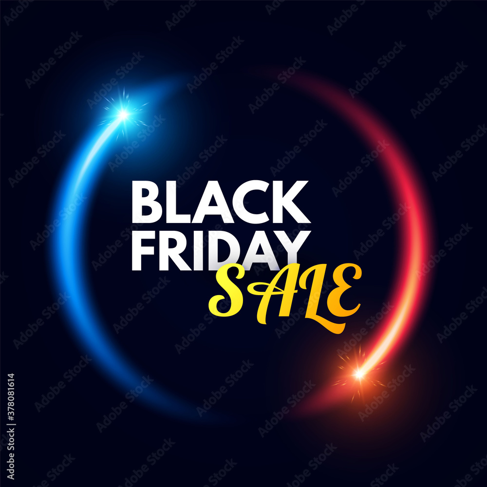 Black friday Sale design template with shining light effect Black friday Sale design template with shining light effect