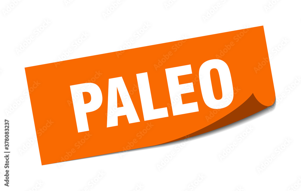 paleo sticker. square isolated label sign. peeler paleo sticker. square isolated label sign. peeler