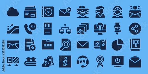 Modern Simple Set of information Vector filled Icons