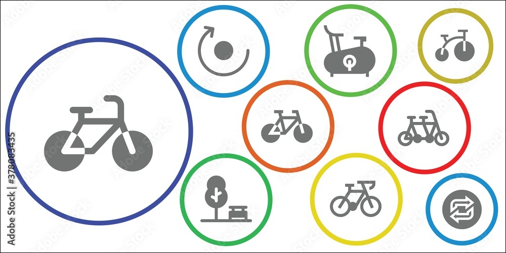Modern Simple Set of cycle Vector filled Icons Modern Simple Set of cycle Vector filled Icons
