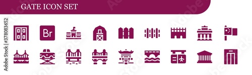 gate icon set