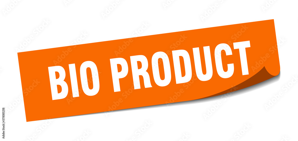 bio product sticker. square isolated label sign. peeler bio product sticker. square isolated label sign. peeler