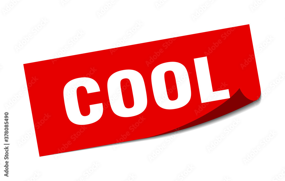 cool sticker. square isolated label sign. peeler cool sticker. square isolated label sign. peeler