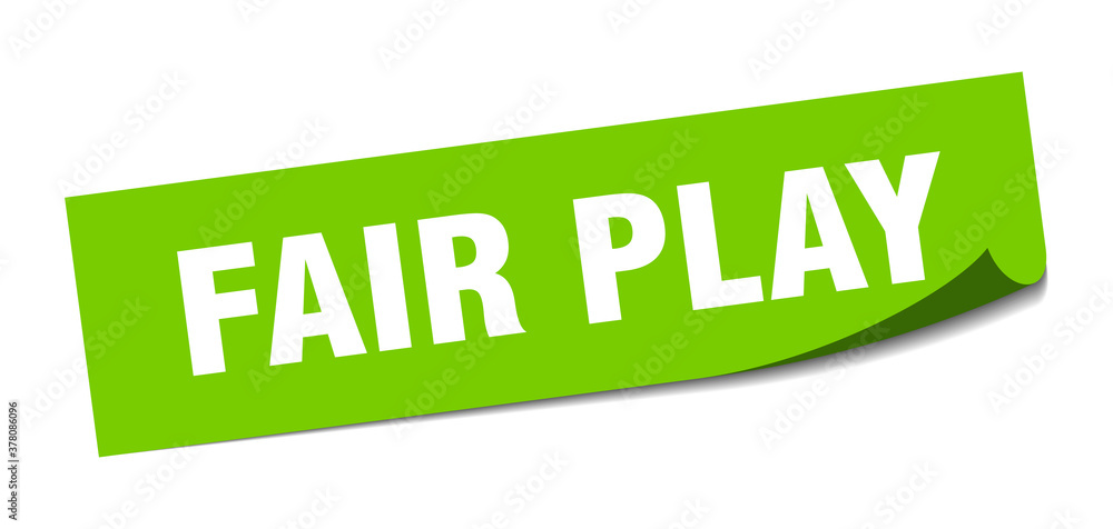 fair play sticker. square isolated label sign. peeler fair play sticker. square isolated label sign. peeler