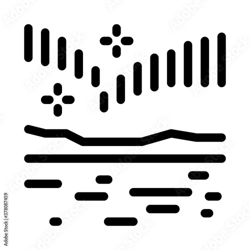 nothern lights icon vector. nothern lights sign. isolated contour symbol illustration