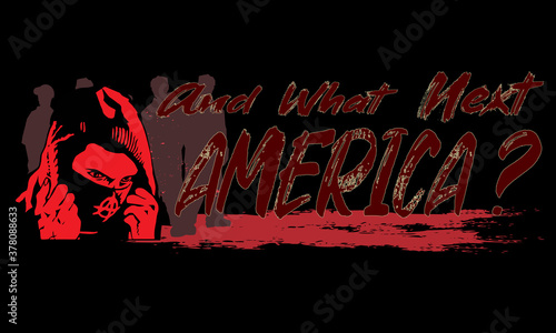 A young ultra-radical anarchist wearing a mask at a street. Riot and chaos. Vector illustration for web and print.