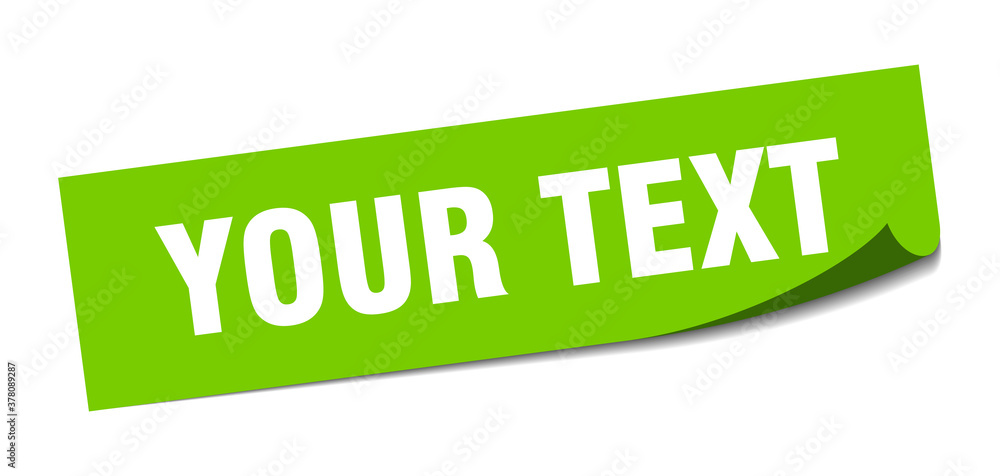 your text sticker. square isolated label sign. peeler your text sticker. square isolated label sign. peeler