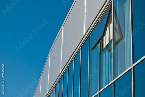 Glass and steel architectural construction