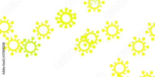 Light green, yellow vector texture with disease symbols.