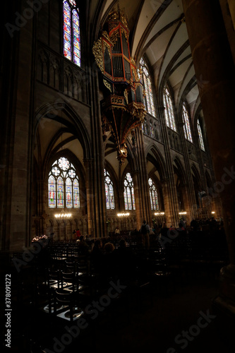 Die Orgel der Cathedrale von Strasbourg. Strasbourg  Elsass  Frankreich  Europa