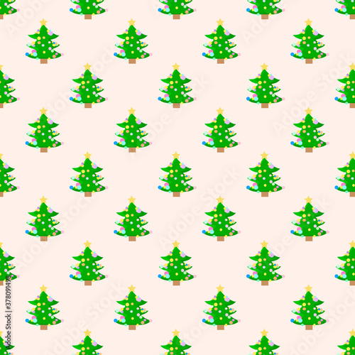 seamless christmas tree pattern background