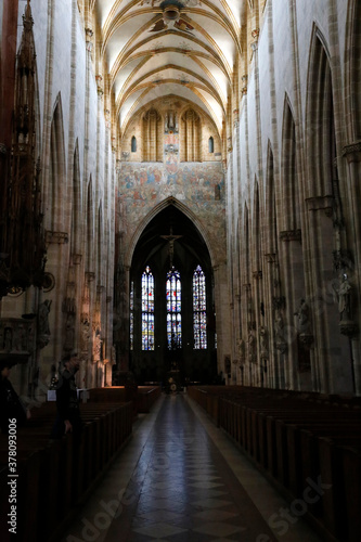 Kirchenschiff des Ulmer Doms- Ulm. Baden-W  rttemberg  Deutschland  Europa 