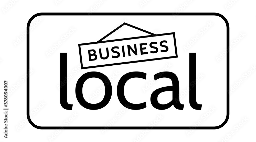 local business icon, logo. concept table cover, sticker. Vector illustrataon local business icon, logo. concept table cover, sticker. Vector illustrataon
