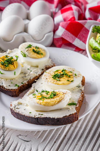 delicious and nutritious cheese and boiled egg sandwich