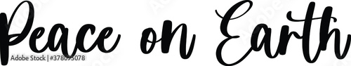 Peace on Earth Typography Black Color Text On White Background