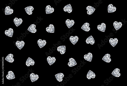 Heart Diamond Falling Down Wallpaper