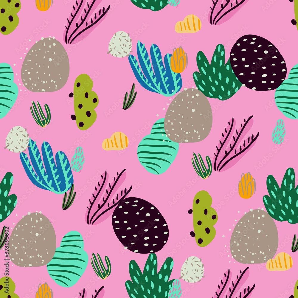 Bright underwater seamless pattern with beautiful corals. Bright underwater seamless pattern with beautiful corals.