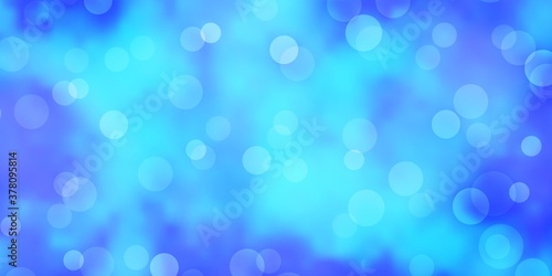 Light BLUE vector layout with circle shapes. Abstract illustration with colorful spots in nature style. New template for a brand book.