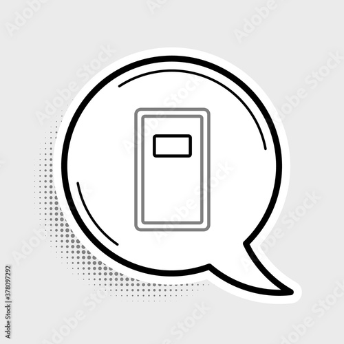 Line Police assault shield icon isolated on grey background. Colorful outline concept. Vector.