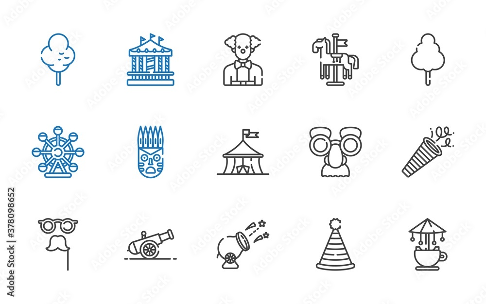 carnival icons set