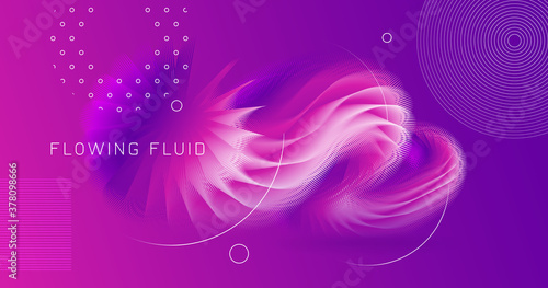 Pink Wave Background. Neon ...
