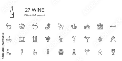 wine icons set
