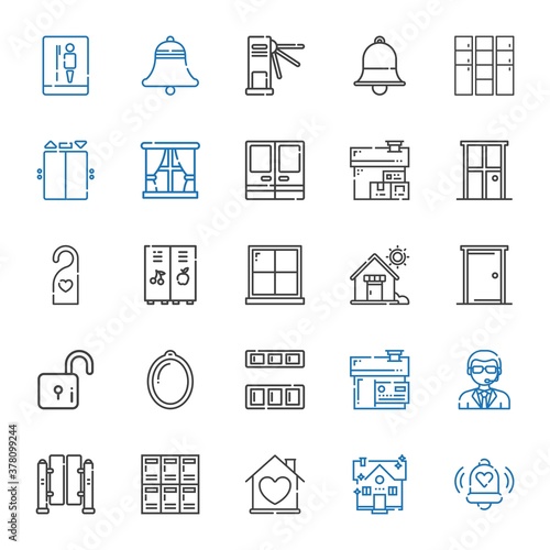 door icons set