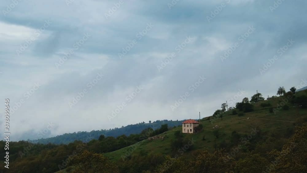 Panoramic view of mountain range in Bulgaria